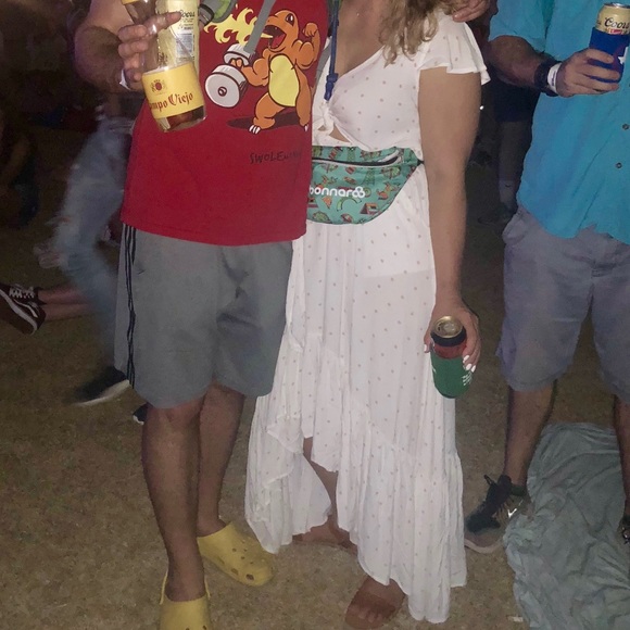 VICI WHITE POLKA DOT DRESS SZ L - Picture 7 of 7